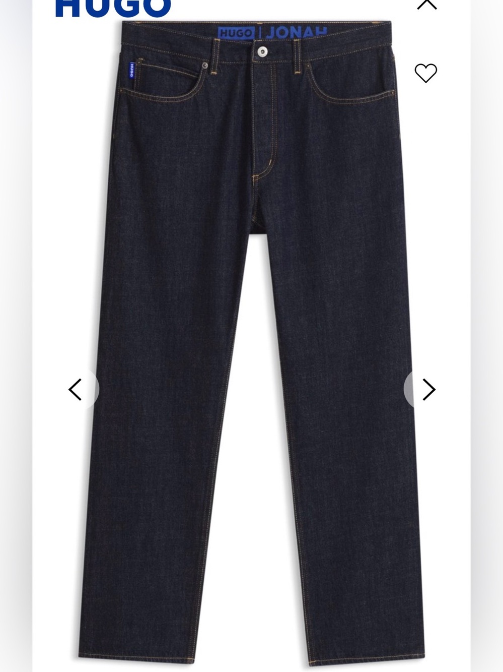 Men's Hugo Boss Dark washed Blue Classic Straight Jeans NWT Jonah regular 32 in